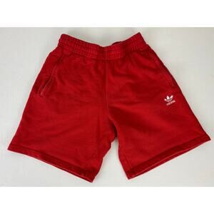 Men Adidas French Terry cotton drawstring fleece comfy sweat shorts, S